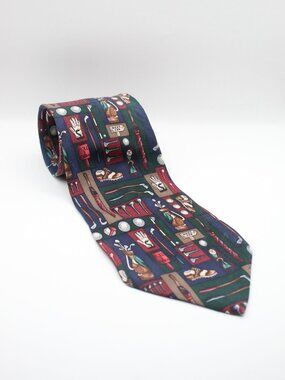 Alynn Neckwear Men's Necktie Silk Satin Golf Shop 57"